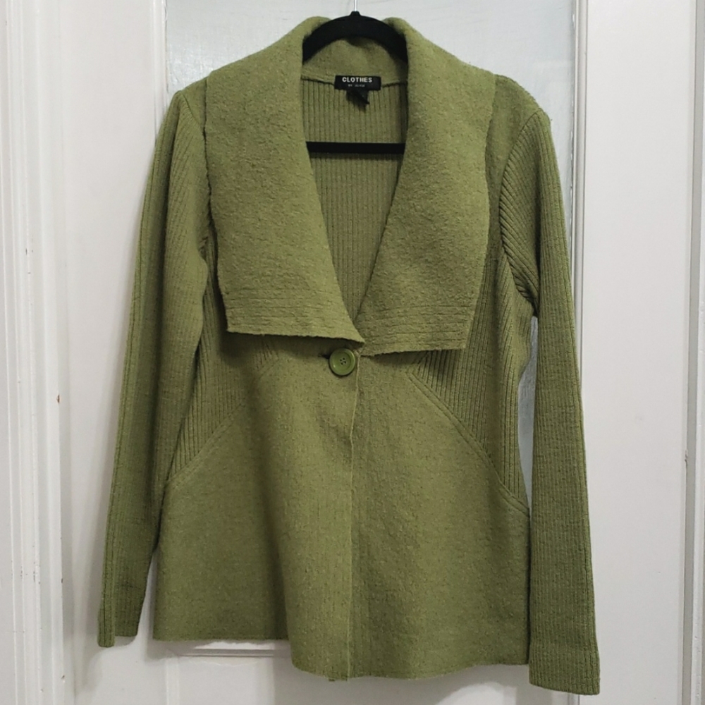 Clothes By Revue 100% Wool Cardigan Sweater